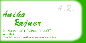 aniko rajner business card
